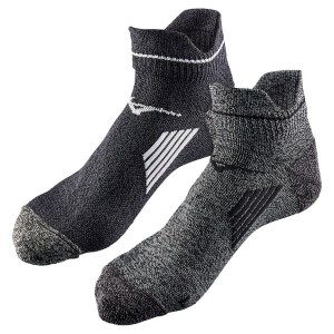 Black Men Mizuno Active Training Mid 2p Socks | 5820-ECDBQ