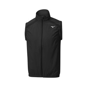 Black Men Mizuno Breath Thermo Move Tech Vest | 0548-HOZBY