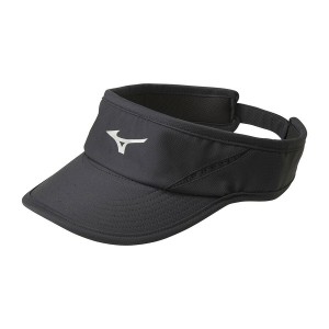 Black Men Mizuno Drylite Visor Headwear | 6475-MSNPE