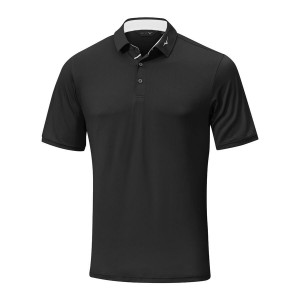 Black Men Mizuno Move Tech Quick Dry Polo Shirts | 1495-HVXKZ