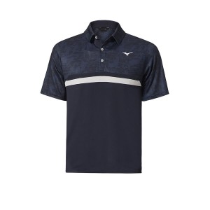 Black Men Mizuno Qd Hazard St Polo Shirts | 5302-RAIWV