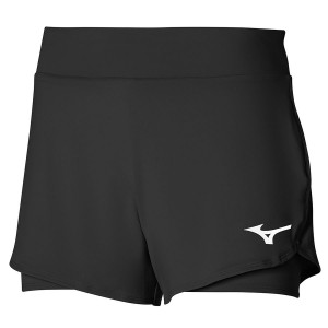 Black Women Mizuno Flex Shorts | 2987-YINQL