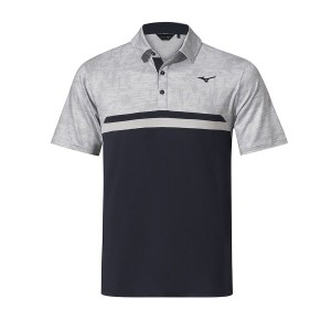 Black / White Men Mizuno Qd Hazard St Polo Shirts | 2036-PLANM