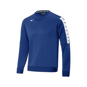 Blue Men Mizuno Nara Trn Swt Tops | 6431-WQTUN