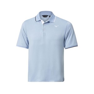 Blue Men Mizuno Qd Comp Plus Polo Shirts | 1065-XOPWN