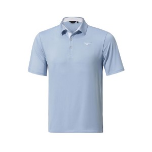 Blue Men Mizuno Qd Comp Polo Shirts | 7821-YQDHW