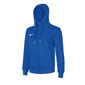 Blue Men Mizuno Sweat Fz Hoodie | 5630-QCEPN