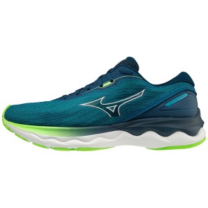 Blue Men Mizuno Wave Skyrise 3 Running Shoes | 2856-DBTQM