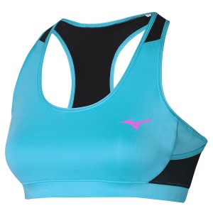 Blue Women Mizuno Alpha Sports Bra | 6705-YUWQT