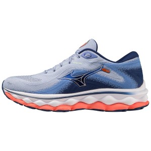 Blue Women Mizuno Wave Sky 7 Running Shoes | 3628-ELVOR