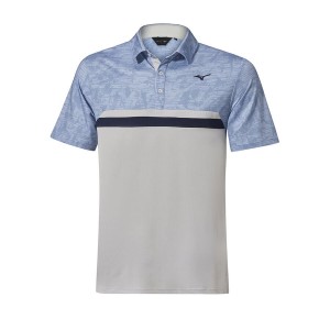 Blue / White Men Mizuno Qd Hazard St Polo Shirts | 1860-XJSFV