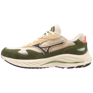 Brown Men Mizuno Wave Rider Sneakers | 9280-BJZIE