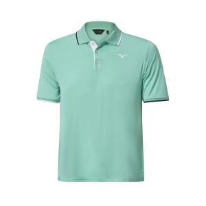 Green Men Mizuno Qd Comp Plus Polo Shirts | 8590-SOQYX