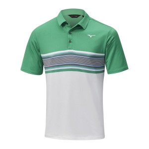 Green Men Mizuno Quick Dry Oceanic Polo Shirts | 2378-EZCDI