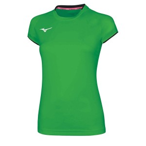 Green Women Mizuno Core Ss T Shirts | 6401-FCDIY