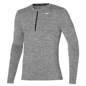 Grey Men Mizuno Impulse Core Ls Hz Tops | 9743-SKJHT