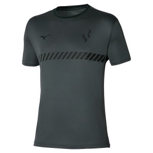 Grey Men Mizuno Sergio Ramos Training T Shirts | 2450-CETHM