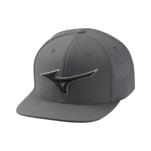 Grey Men Mizuno Tour Flat Snapback Headwear | 9058-UFBKW