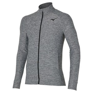 Grey Men Mizuno Training Jackets | 8695-CQTSI