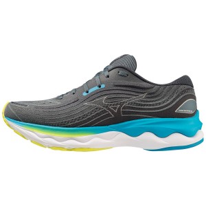 Grey Men Mizuno Wave Skyrise 4 Running Shoes | 5816-JYNQG