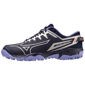 Navy Men Mizuno Wave Lynx 2 Hockey Shoes | 2847-LSKAQ