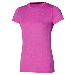 Pink Women Mizuno Impulse Core T Shirts | 3762-KJEVP