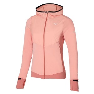 Pink Women Mizuno Warmalite Hybrid Fz Tops | 5879-QDKFE