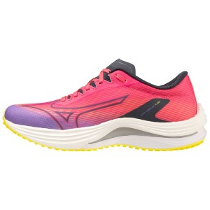 Pink Women Mizuno Wave Rebellion Flash Running Shoes | 4812-EBKUQ