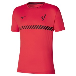 Red Men Mizuno Sergio Ramos Training T Shirts | 6014-WGOUS