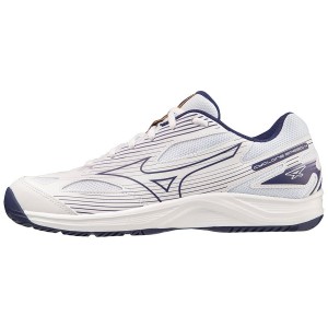 White Men Mizuno Cyclone Speed 4 Volleyball Shoes | 8204-MLINY