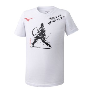 White Men Mizuno Karatedo T Shirts | 9135-UCXOT