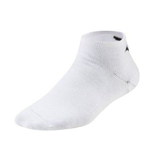 White Men Mizuno Training Low Socks | 9841-BGWTR