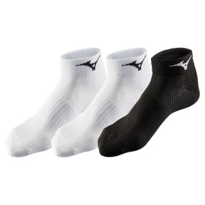 White Men Mizuno Training Mid 3p Socks | 7158-EIRUO