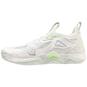 White Women Mizuno Wave Momentum 3 Volleyball Shoes | 2548-JGPDV