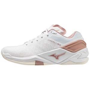 White Women Mizuno Wave Stealth Neo Handball Shoes | 7532-WUFEA