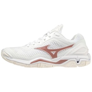 White Women Mizuno Wave Stealth V Handball Shoes | 3678-DWIAY