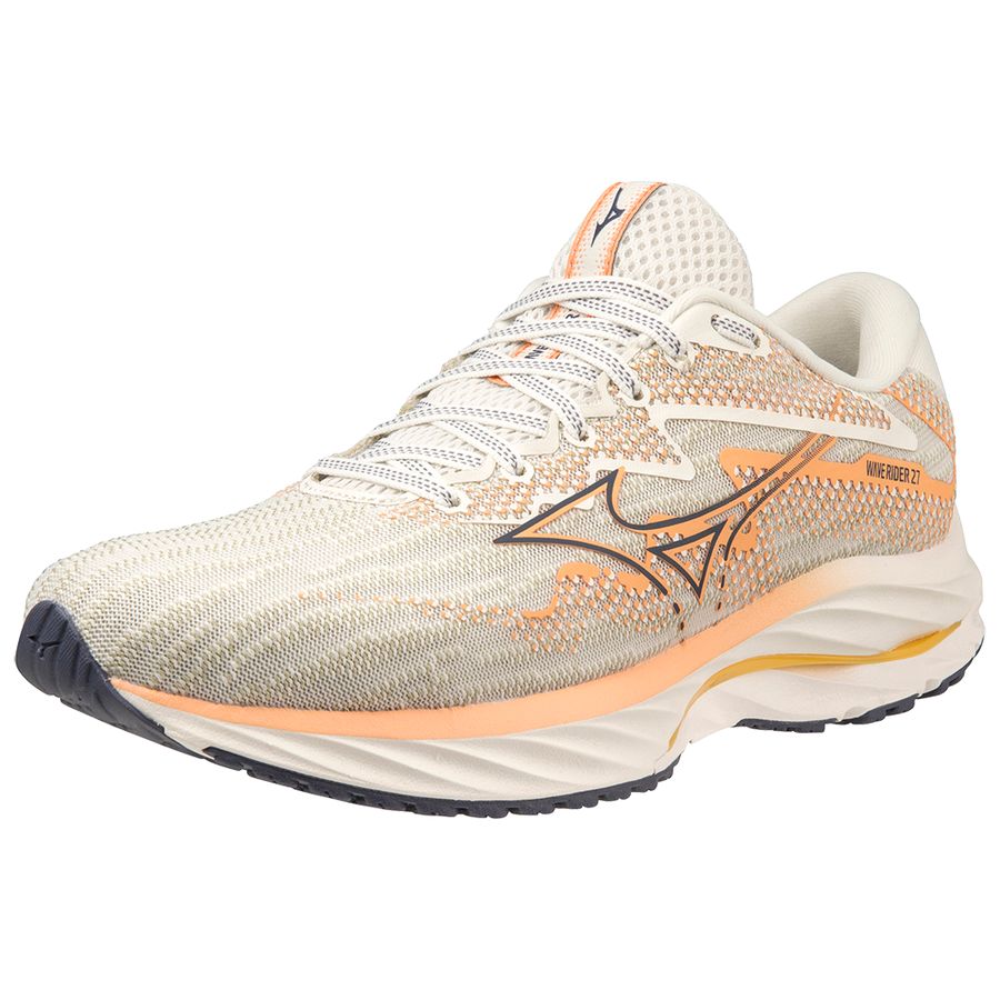 Beige Women Mizuno Wave Rider 27 Running Shoes | 1062-ZDQVP