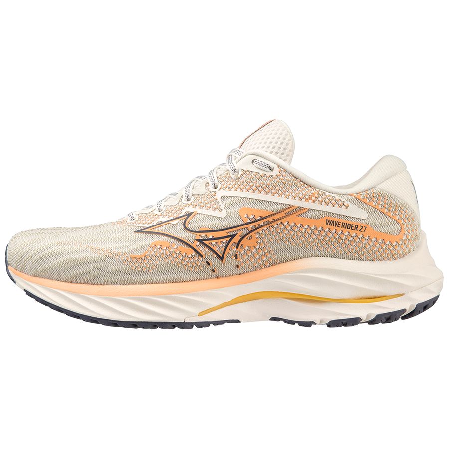 Beige Women Mizuno Wave Rider 27 Running Shoes | 1062-ZDQVP