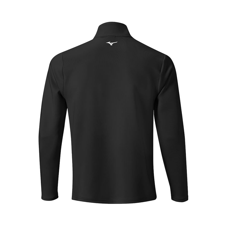 Black Men Mizuno Brze Tstripe 1/4 Zip Tops | 1857-RIBCV