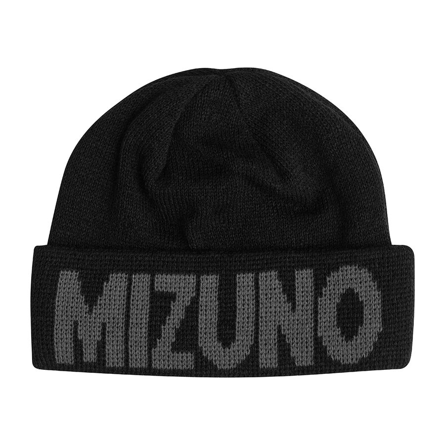 Black Men Mizuno Bt Beanie Headwear | 8495-LJMKE