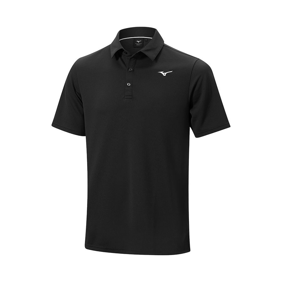 Black Men Mizuno Bt Winter Polo Shirts | 7928-QVHTM