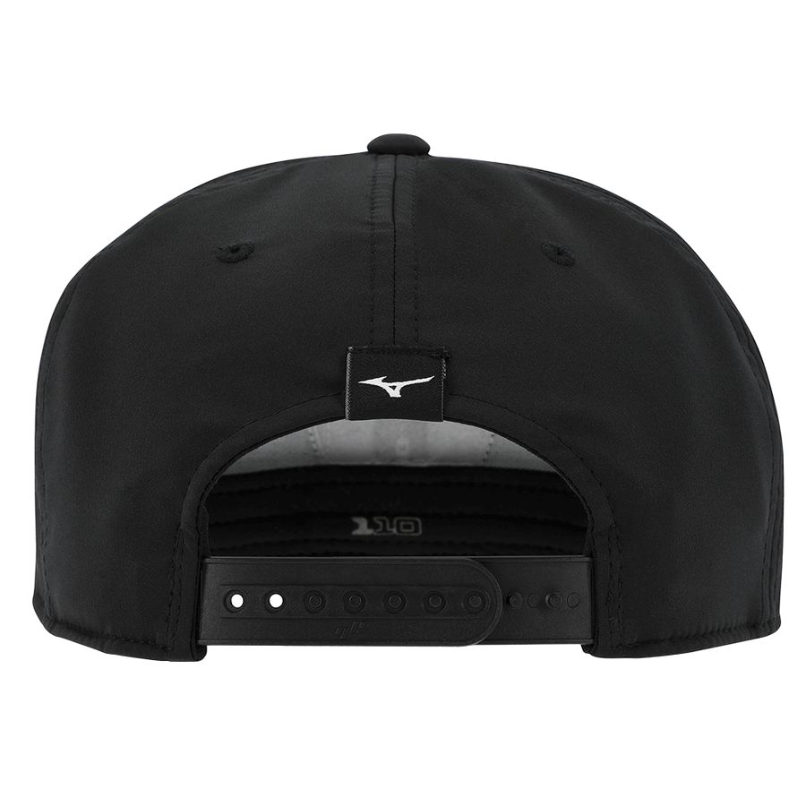 Black Men Mizuno Crossed Clubs Snapbk Headwear | 1576-LSJRA