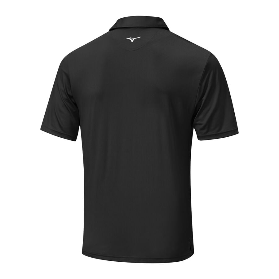 Black Men Mizuno Move Tech Quick Dry Polo Shirts | 1495-HVXKZ