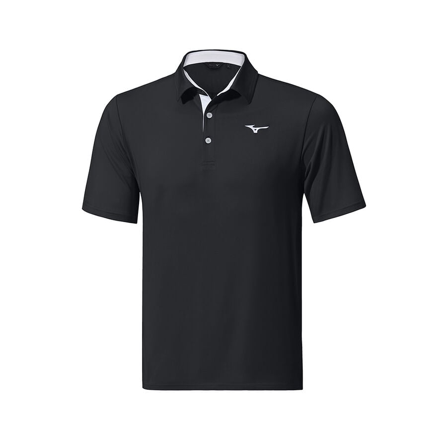 Black Men Mizuno Qd Comp Polo Shirts | 8201-BJRAS