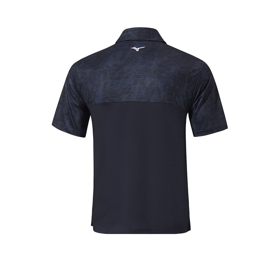 Black Men Mizuno Qd Hazard St Polo Shirts | 5302-RAIWV