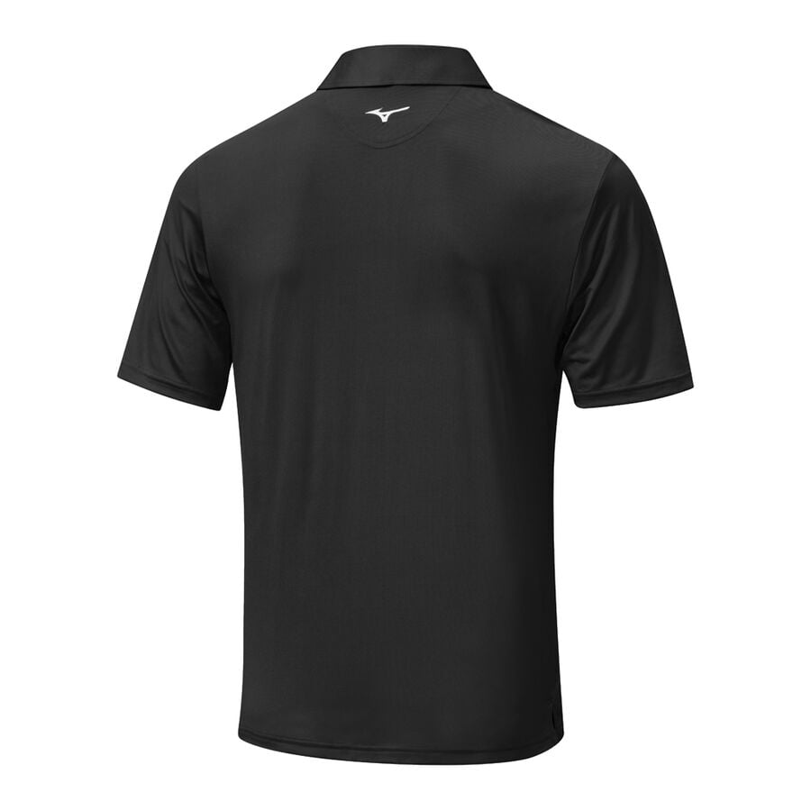 Black Men Mizuno Quick Dry Oceanic Polo Shirts | 4619-WBNTA