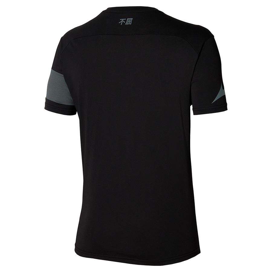 Black Men Mizuno Sergio Ramos Casual T Shirts | 1875-USLHE