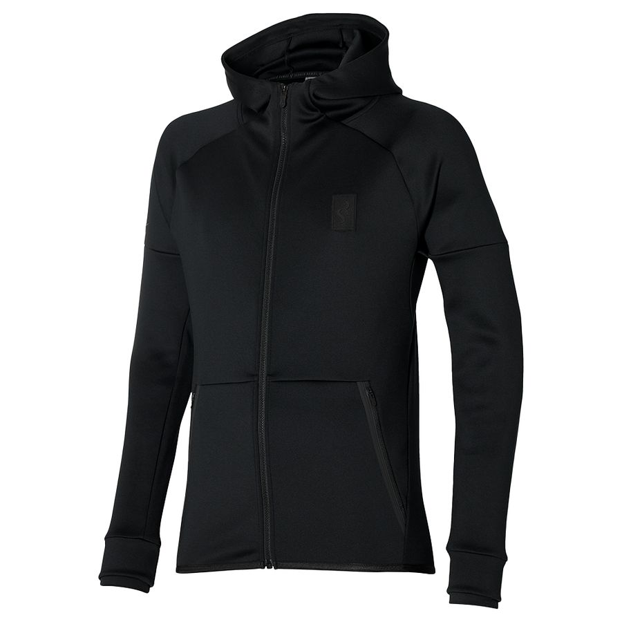 Black Men Mizuno Sweat Sr Hoodie | 5470-HQNCE