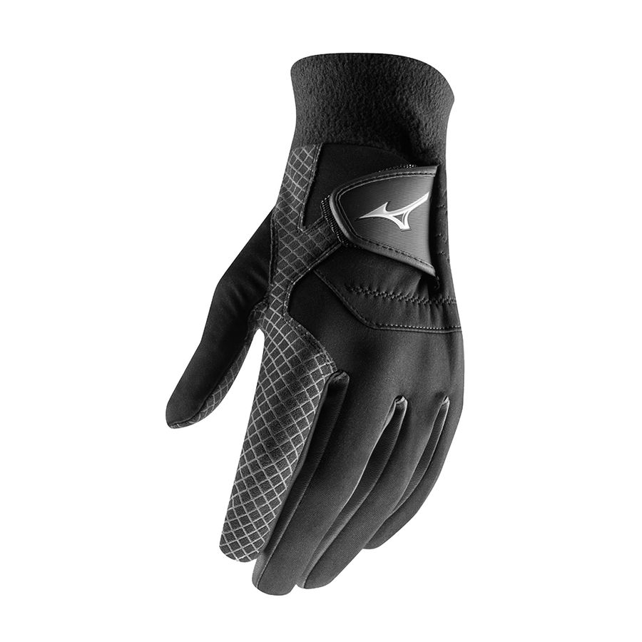 Black Men Mizuno Thermagrips Gloves | 8092-LABCI