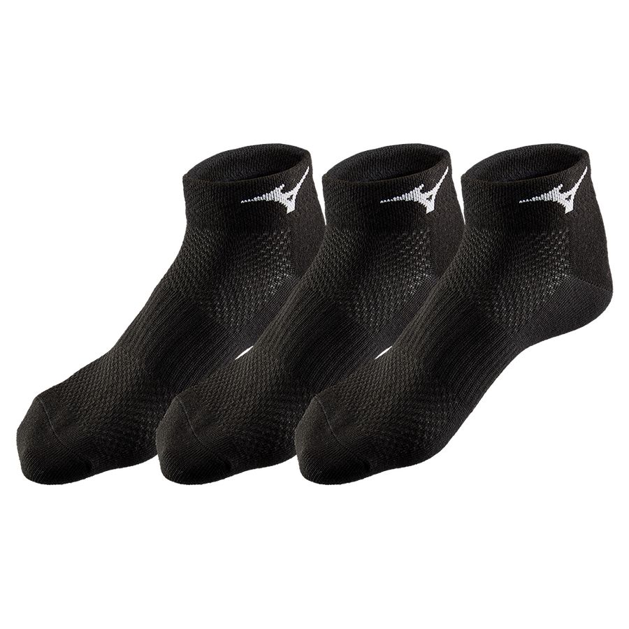 Black Men Mizuno Training Mid 3p Socks | 3528-ASMDO